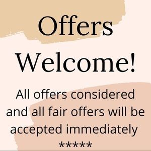 Feel free to ask questions or leave offers.